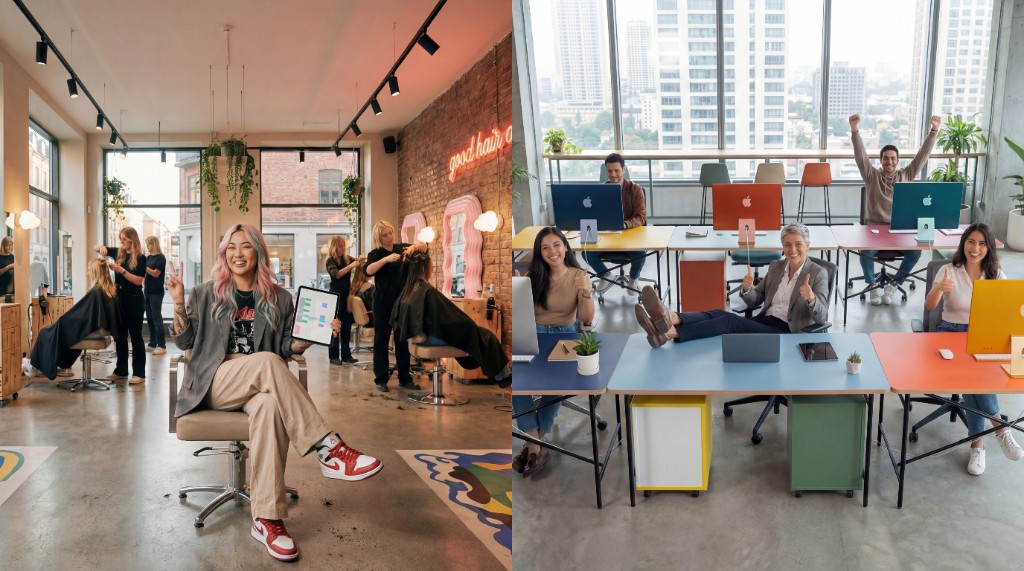 Salon booking background